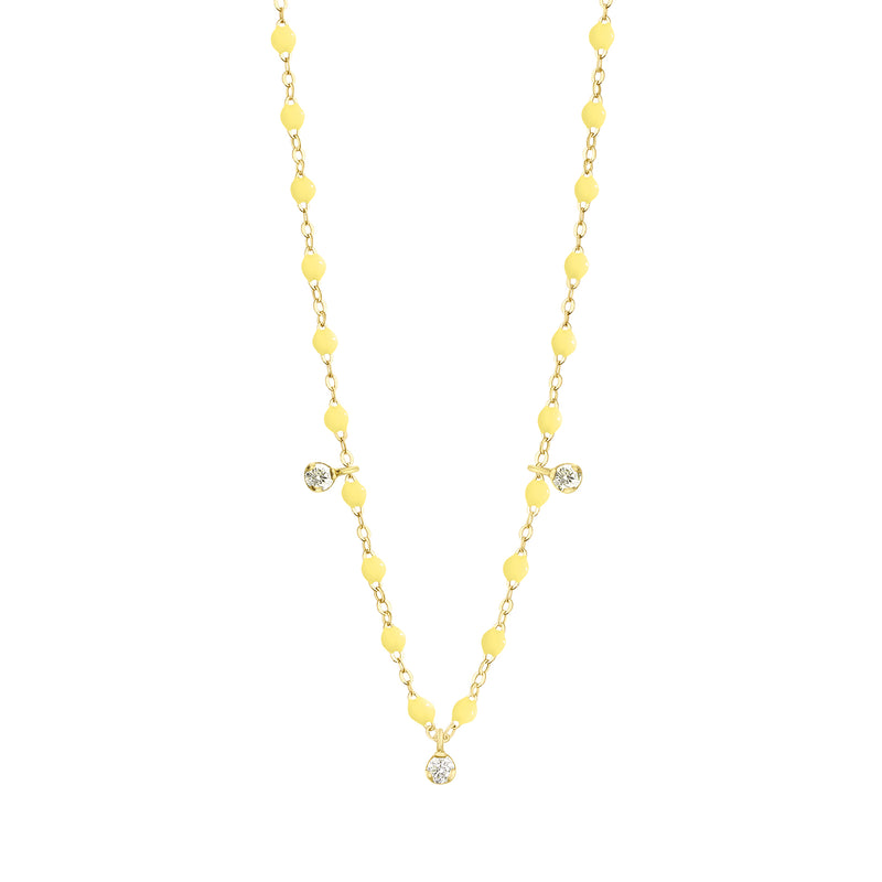 18k yellow gold classic Gigi Supreme 3 Diamond Necklace in m...