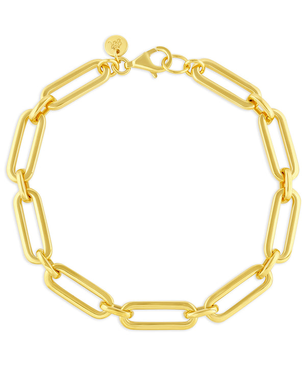 Yellow Gold Vermeil Paperclip Bracelet