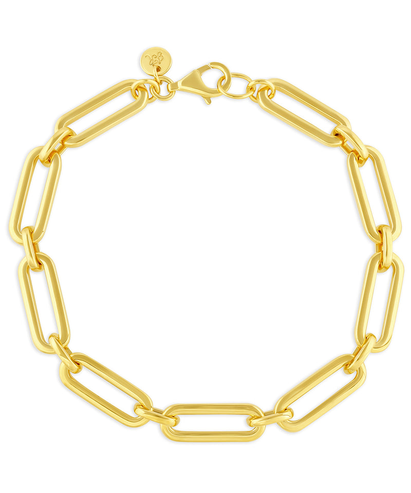 Yellow Gold Vermeil Paperclip Bracelet