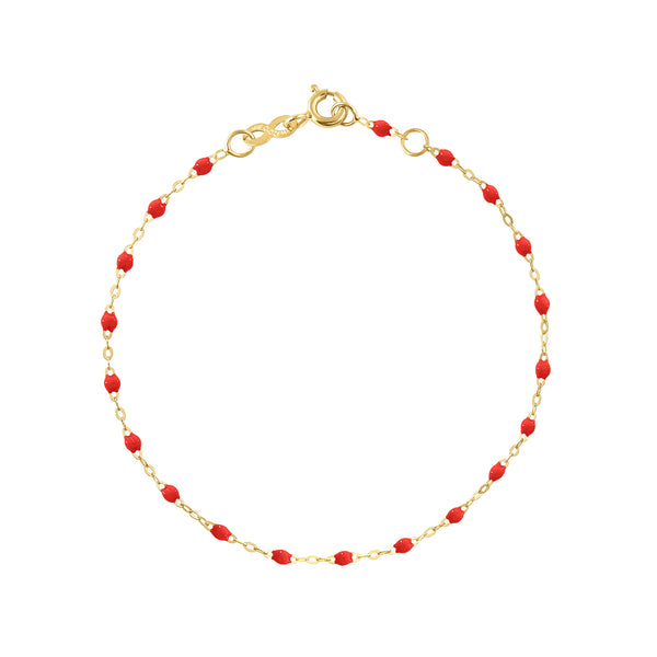 18k yellow gold classic Gigi bracelet in poppy, 6.7"