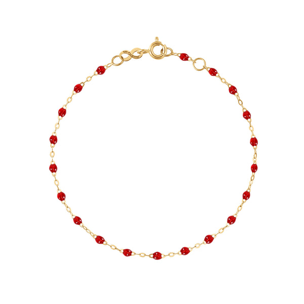 18k yellow gold classic Gigi bracelet in ruby, 6.7"