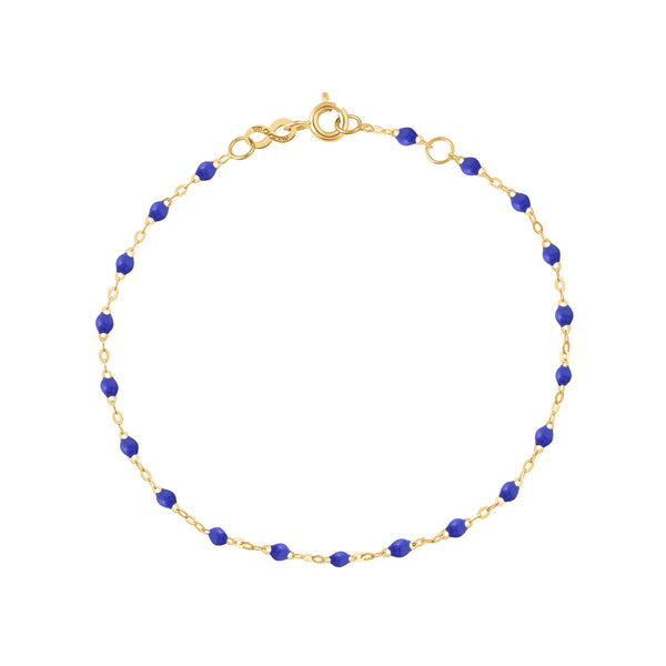 18k yellow gold classic Gigi bracelet in bleuet, 6.7"