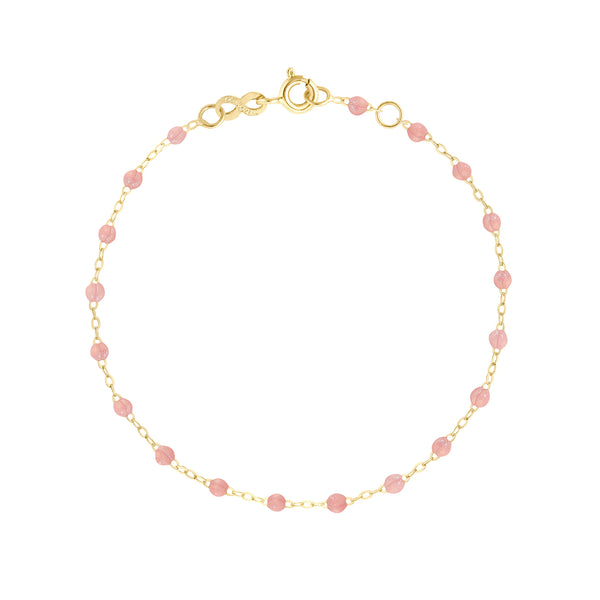 18k yellow gold classic Gigi bracelet in blush, 6.7"
