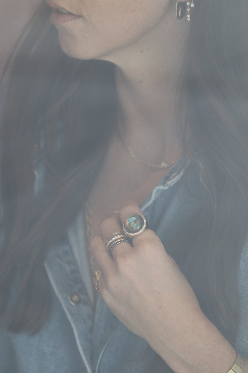 Blue Mushroom Ring