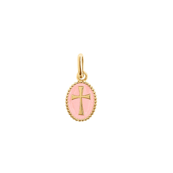 Pink Resin Cross Pednant