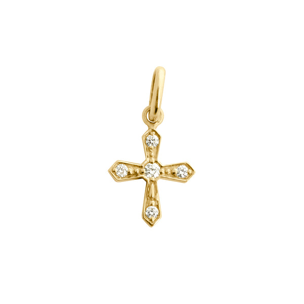 18k yellow gold vintage cross pendant
