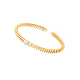 The Kiss - Trisolina Diamond Pavé Bangle Bracelet