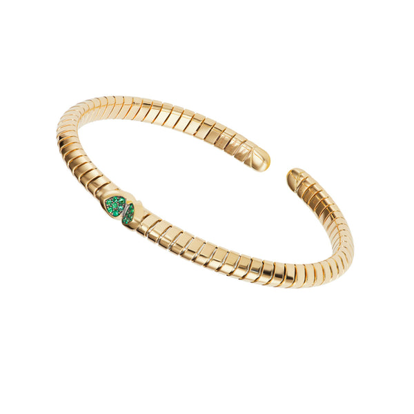 Trisolina Pave Emerald Bangle Bracelet