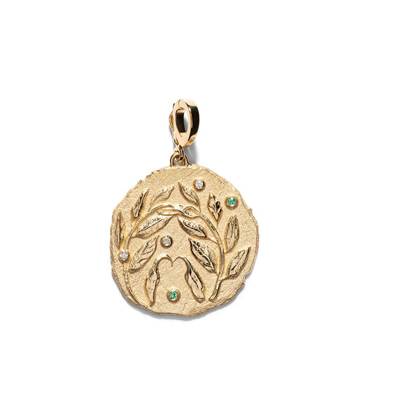 Large Olive Branch Charm Coin