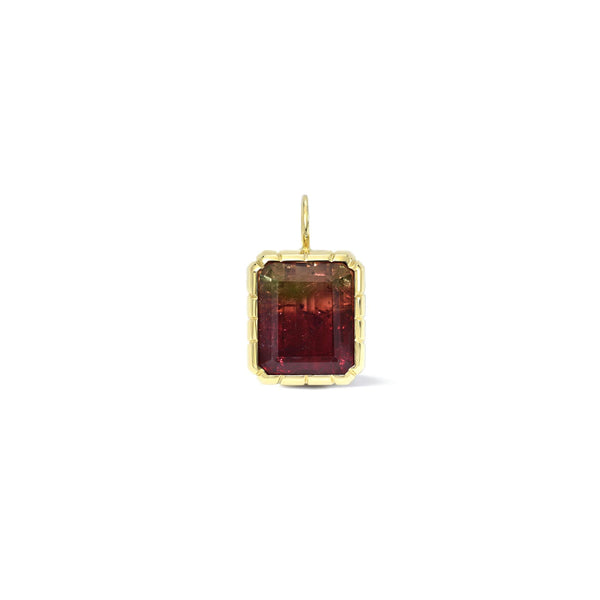 Bicolor Pink Tourmaline Charm