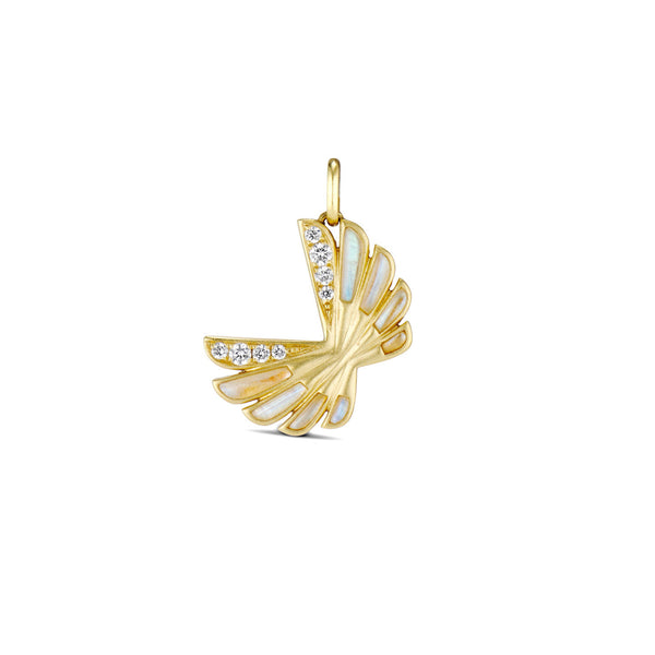 Moonstone Dreamer Wings Charm