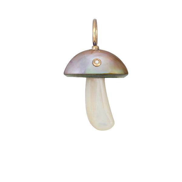 Copper Mabe Pearl Mushroom Charm