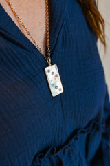 Mother Of Pearl Domino Necklace