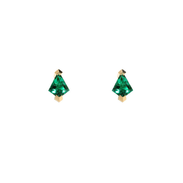 Kite Set Zambian Emerald Studs