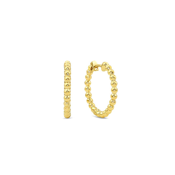Medium Beaded Huggie