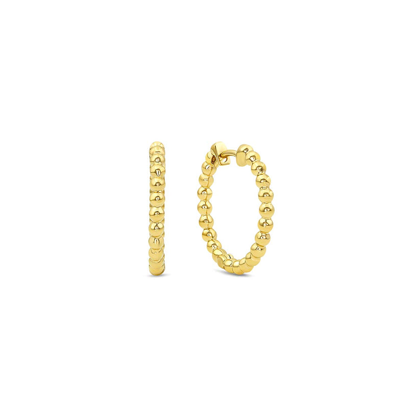 Medium Beaded Huggie