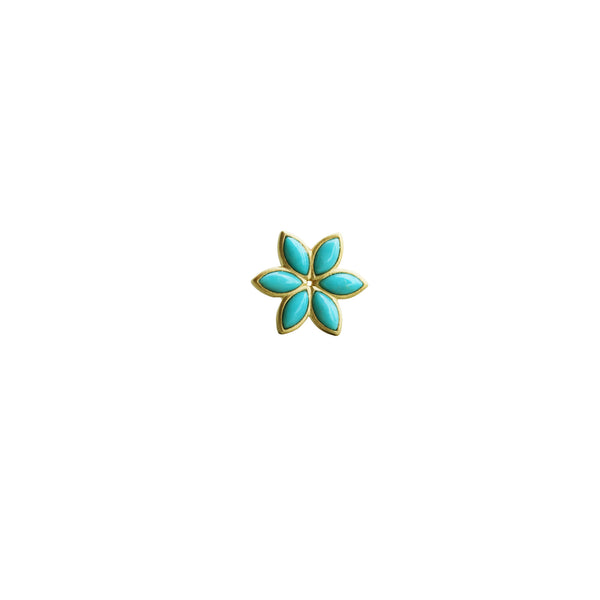 Into The West Turquoise Petal Stud