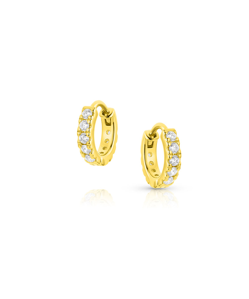 Juler's Row White Zirconia Hoops