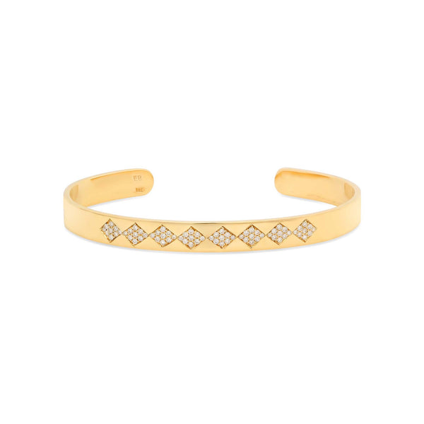 Diamond Geometric Cuff Bracelet