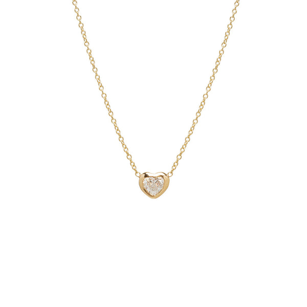 Floating Diamond Heart Necklace