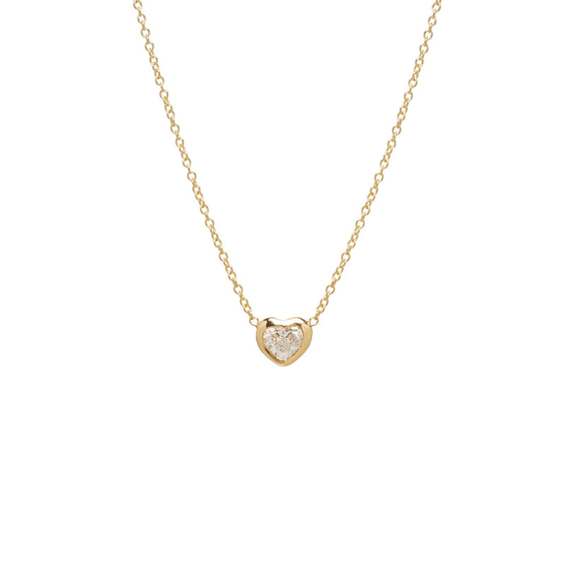 Floating Diamond Heart Necklace