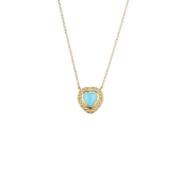 Infinity Turquoise Heart Necklace
