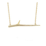 Horizontal Diamond Thorn Necklace