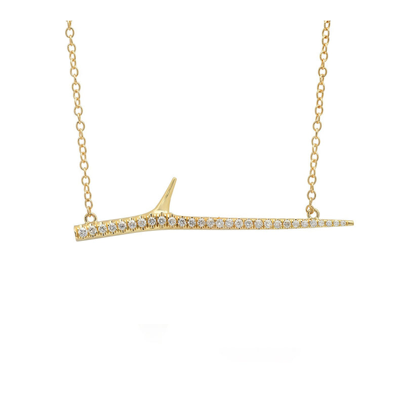 Horizontal Diamond Thorn Necklace