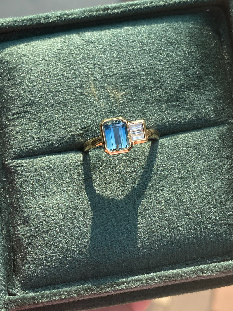 Metalmark Sapphire and Diamond Ring