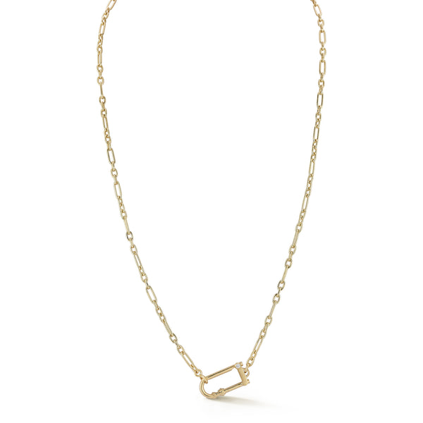 Petite Georgie Diamond Lock Necklace