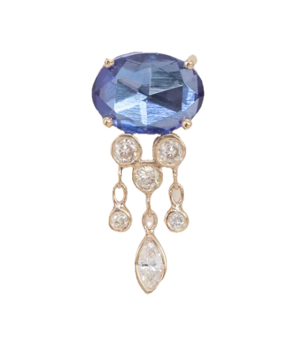 Tanzanite Jellyfish Stud