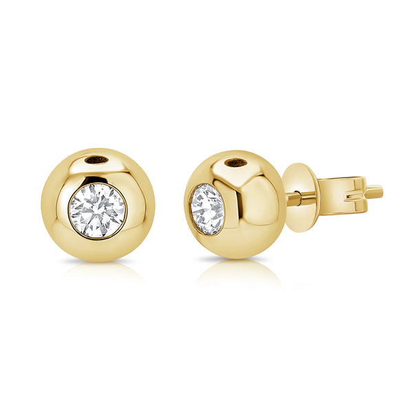 Diamond Ball Earring