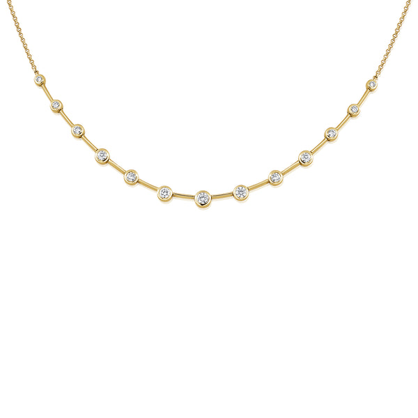 Graduated Bezel Necklace
