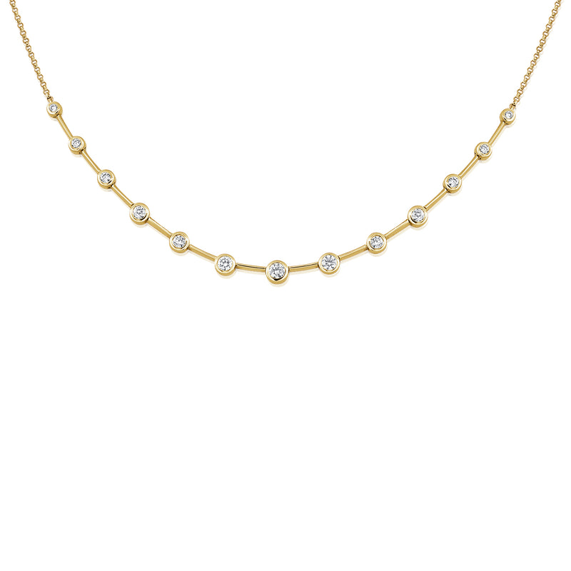 Graduated Bezel Necklace