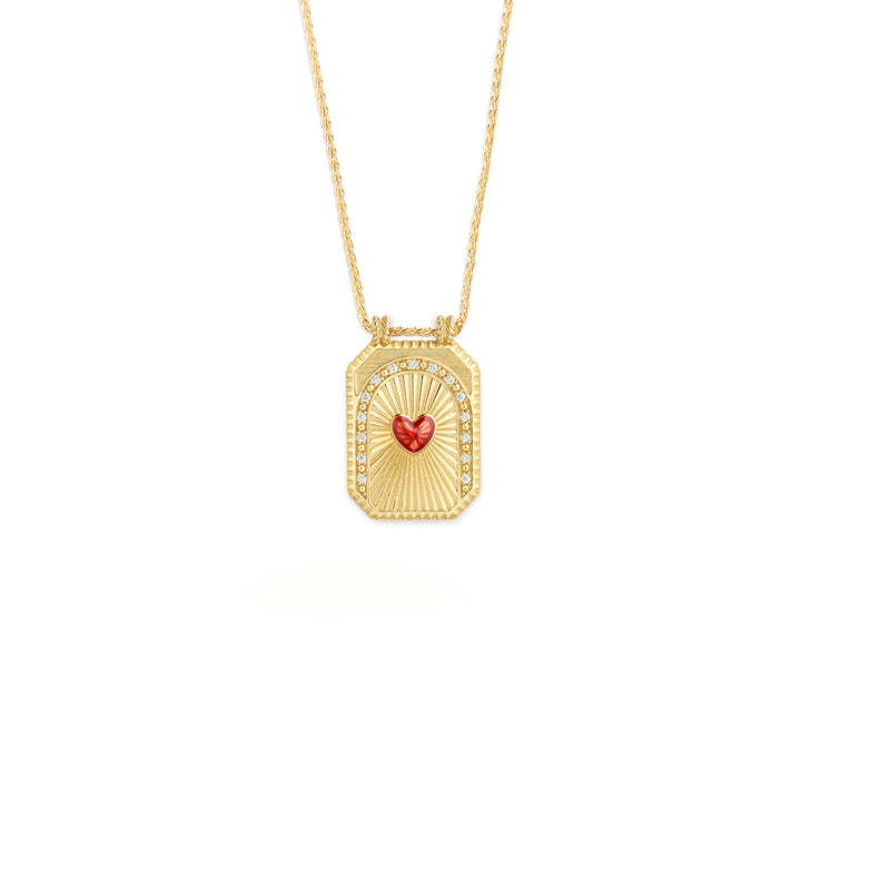 Heart Scapular Pendant Necklace