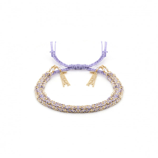Lilac Fringe Bracelet