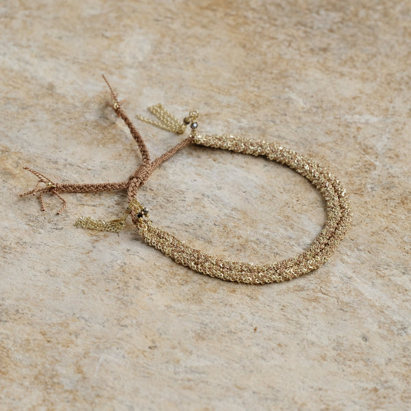 Beige Fringe Bracelet