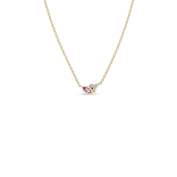 Pink Sapphire and Diamond Necklace