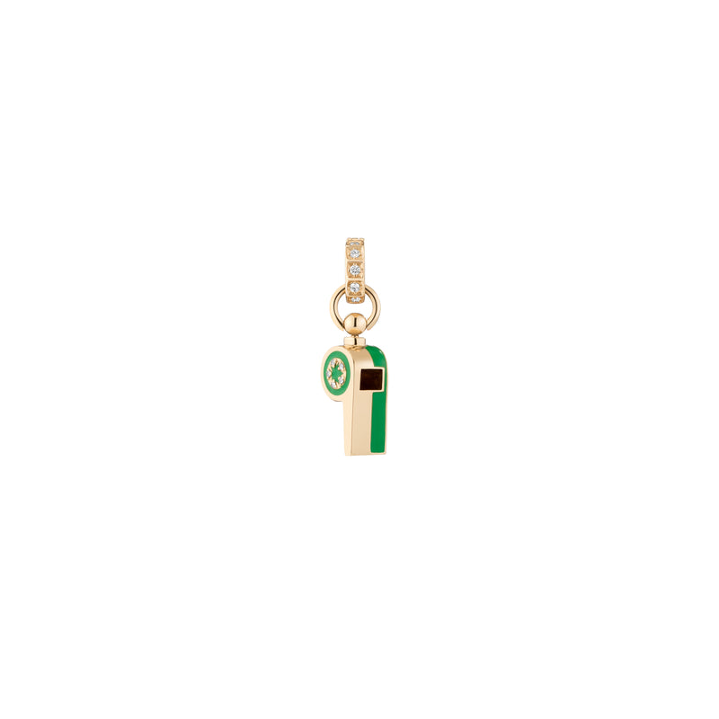 PETITE CONTINUUM WHISTLE PENDANT - EMERALD GREEN