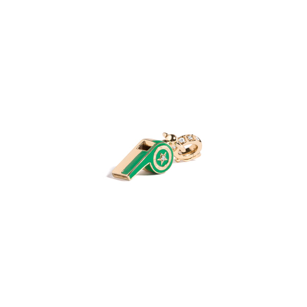 PETITE CONTINUUM WHISTLE PENDANT - EMERALD GREEN
