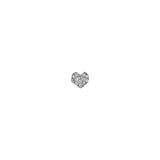 Pave Diamond Heart Piercing
