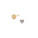 Love Mini Heart Piercing Earring