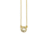 Micro Pave Halo Necklace