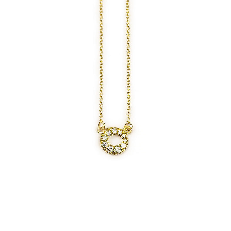 Micro Pave Halo Necklace