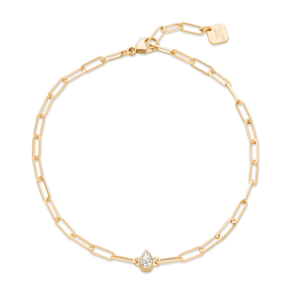 Pear Diamond Chain Bracelet