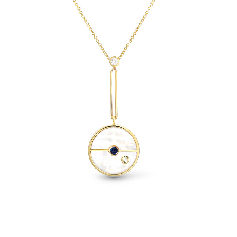 Mother Of Pearl Compass Necklace