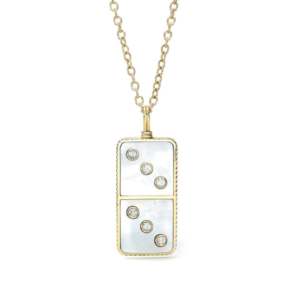 Mother Of Pearl Domino Necklace