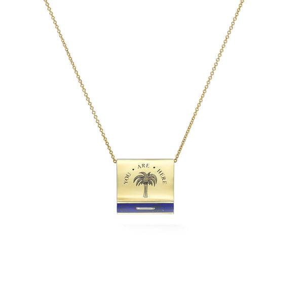 Lapis Matchbox Pendant Necklace