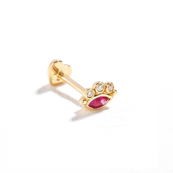 Celestial Ruby Eye Stud