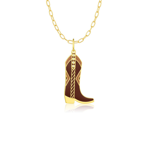 Enamel Boot Pendant